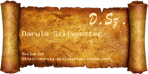 Darula Szilveszter névjegykártya